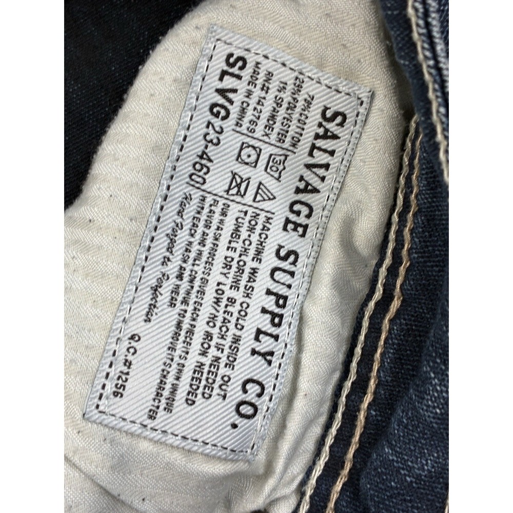 SALVAGE MAYHEM BUCKLE ‎ SLVG Regular Boot Cut Denim Blue Jeans 33L #0415 - Picture 9 of 13